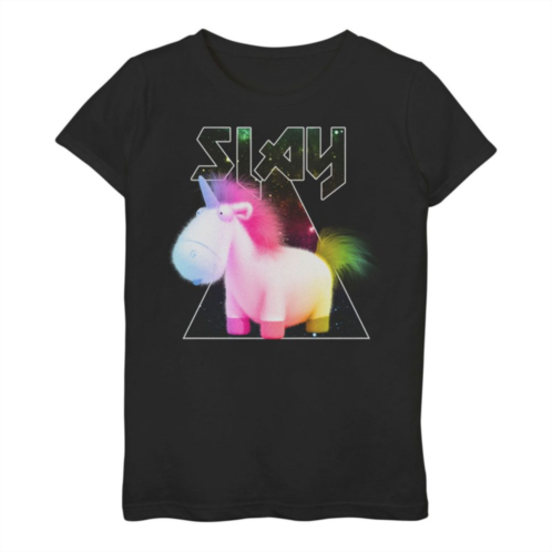 Licensed Character Girls 3-16 Despicable Me Fluffy Unicorn Slay Tee