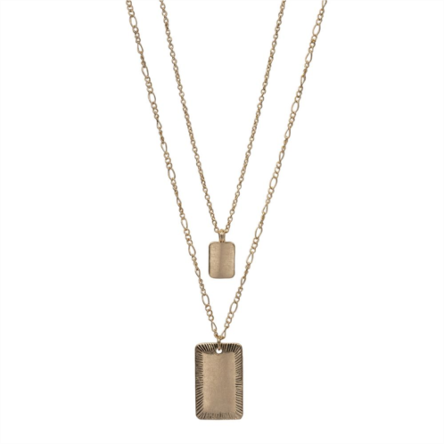 Sonoma Goods For Life Multi Layered Square Drop Necklace