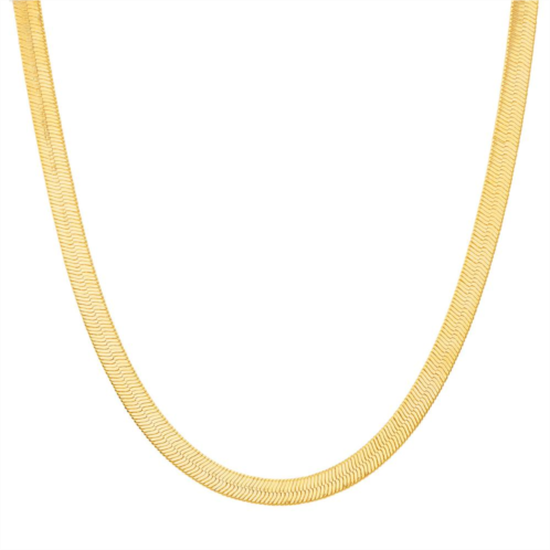 Paige Harper 14k Gold Plated Herringbone Chain Necklace - 18 in.