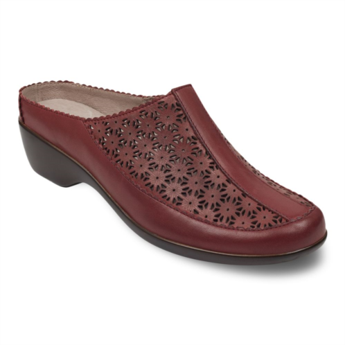 Easy Spirit Dusk Womens Perforated Leather Mules