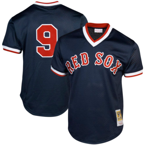 Unbranded Mens Mitchell & Ness Ted Williams Navy Boston Red Sox Cooperstown Collection Big & Tall Mesh Batting Practice Jersey