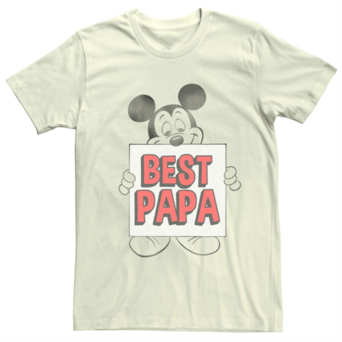 Licensed Character Disneys Mickey Mouse Mens Traditional Mickey Best Papa Graphic Tee