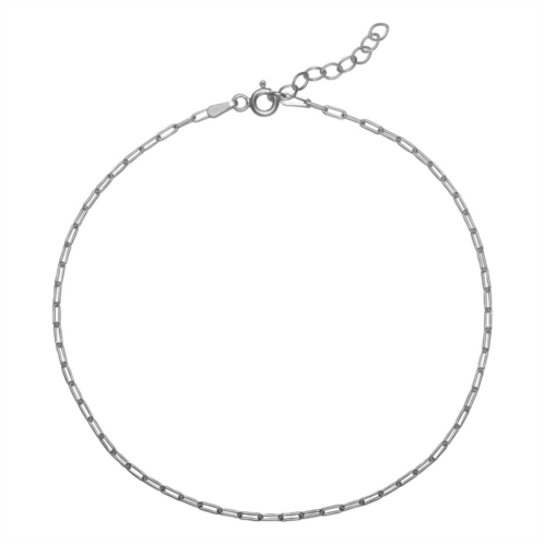 PRIMROSE Sterling Silver Clip Link Chain Anklet