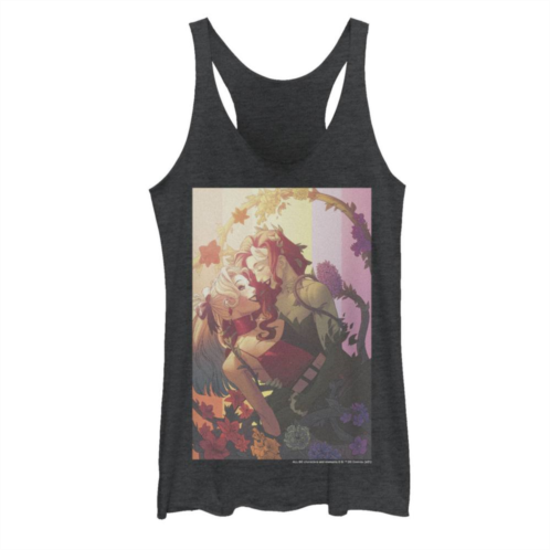 Licensed Character Juniors DC Comics Poison Ivy And Harley Quinn Split Poster Tank Top