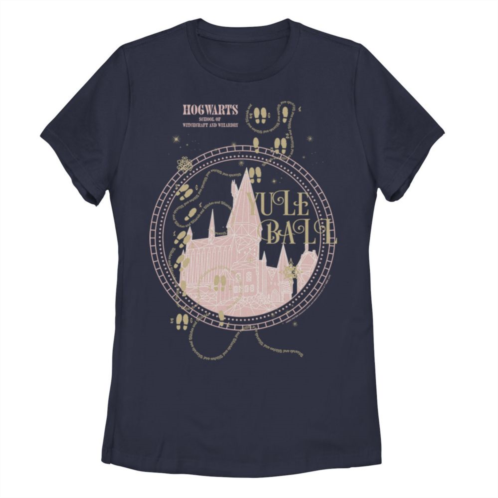 Licensed Character Juniors Harry Potter Yule Ball Hogwarts Stamp Tee