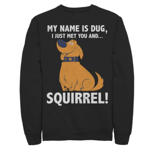 Licensed Character Mens Disney Pixar Up My Name is Dug Squirrel Sweatshirt