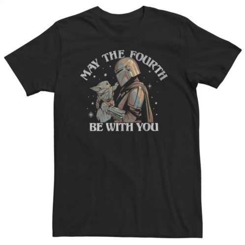 Licensed Character Big & Tall Star Wars: The Mandalorian May The Fourth Be With You Portrait Tee