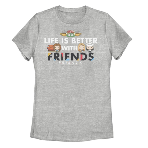 Licensed Character Juniors Friends Chibi Life Is Better With Friends Tee