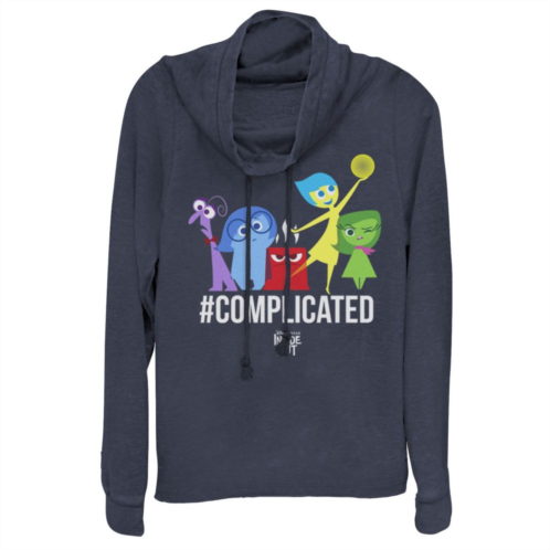 Licensed Character Juniors Disney / Pixar Inside Out Complicated Emotions Cowlneck Graphic Lightweight Long Sleeve