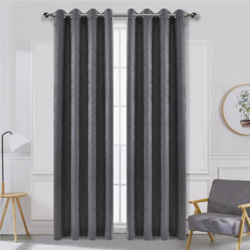 Unbranded Prelude Embossed Blackout 1-panel Window Curtain