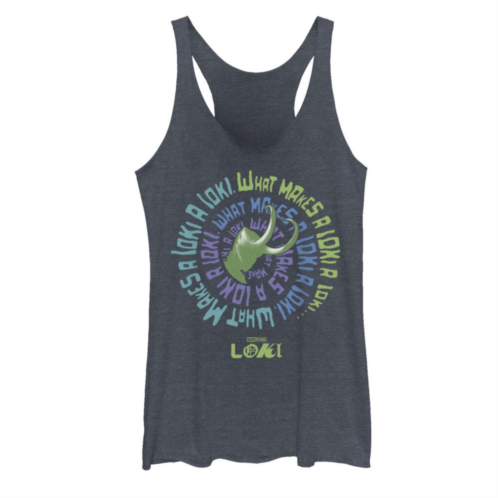 Licensed Character Juniors Marvel Loki Spiral Quote Tank Top