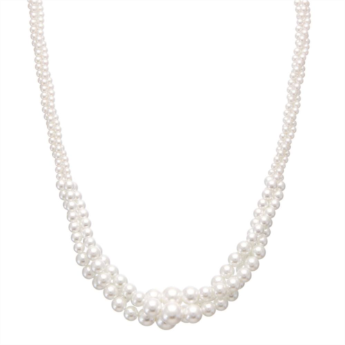 Simply Vera Vera Wang Twisted Simulated Pearl Collar Necklace