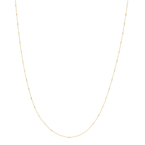 Primavera 24k Gold Over Silver Bar Chain Necklace