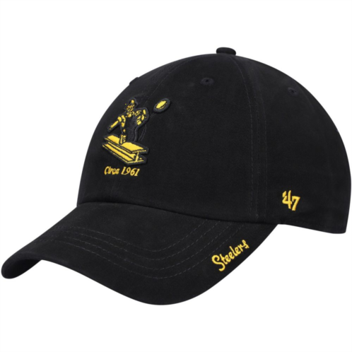 Unbranded Womens 47 Black Pittsburgh Steelers Miata Clean Up Legacy Adjustable Hat