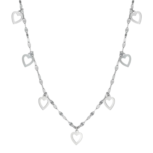 Athra NJ Inc Sterling Silver Heart Charm Necklace