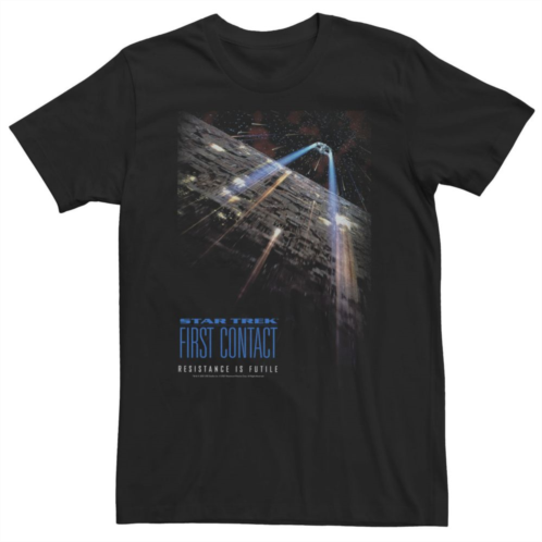 Licensed Character Big & Tall Star Trek First Contact Resist The Borg Movie Poster Tee