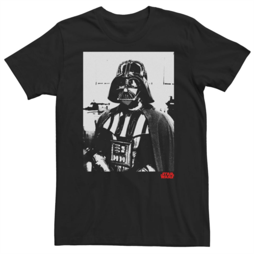 Licensed Character Big & Tall Star Wars Darth Vader Fade to Black & White Contrast Tee