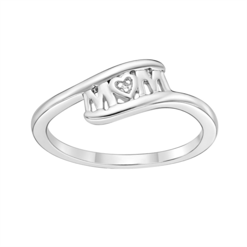 Gemminded Sterling Silver Mom Diamond Accent Ring