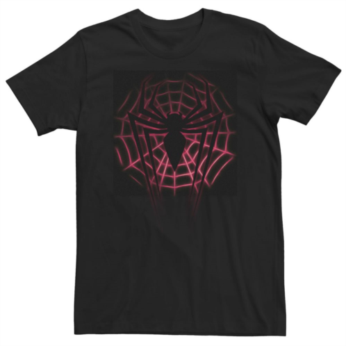 Big & Tall Marvel Spider-Man Silhouetted Long-Legged Logo Web Glow Tee