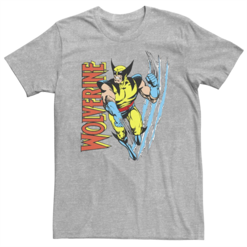 Licensed Character Big & Tall Marvel X-Men Wolverine Vintage Claw Slice Tee