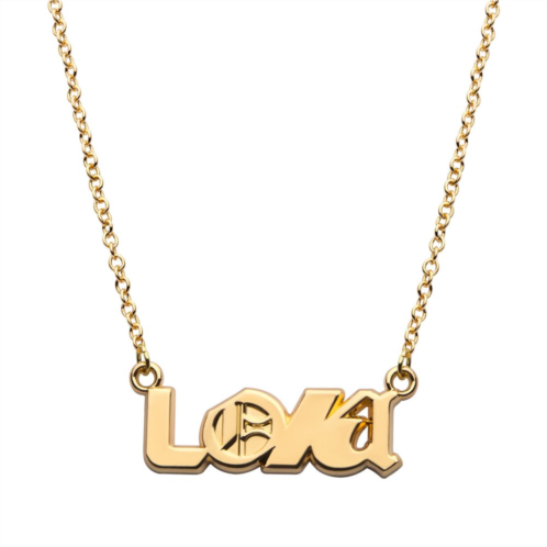 Marvel Loki Logo Gold Tone Ion-Plated Stainless Steel Necklace