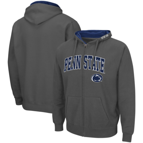 Mens Colosseum Charcoal Penn State Nittany Lions Arch & Logo 3.0 Full-Zip Hoodie