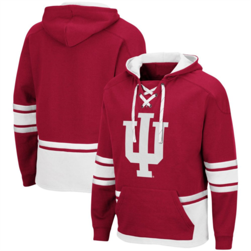 Mens Colosseum Crimson Indiana Hoosiers Lace Up 3.0 Pullover Hoodie