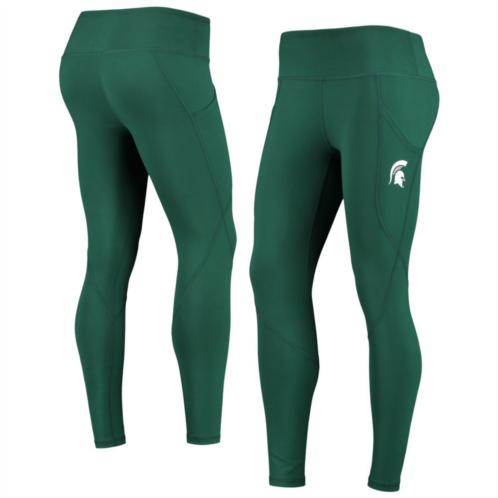 Unbranded Womens ZooZatz Green Michigan State Spartans Pocketed Leggings