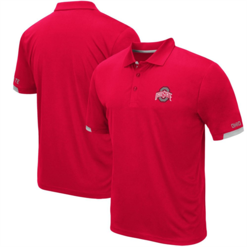 Mens Colosseum Scarlet Ohio State Buckeyes Santry Lightweight Polo