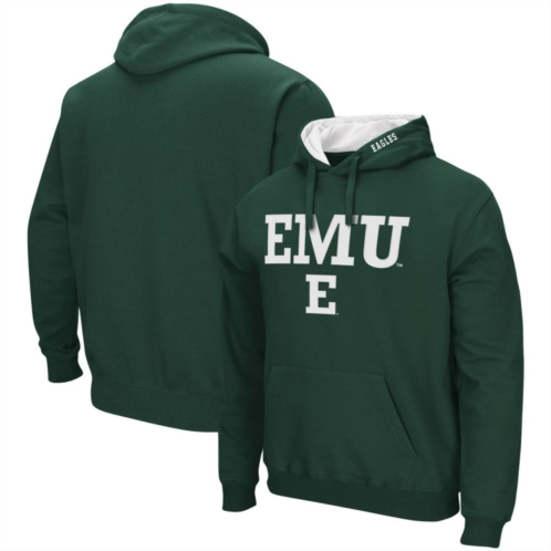 Mens Colosseum Green Eastern Michigan Eagles Arch and Logo Pullover Hoodie