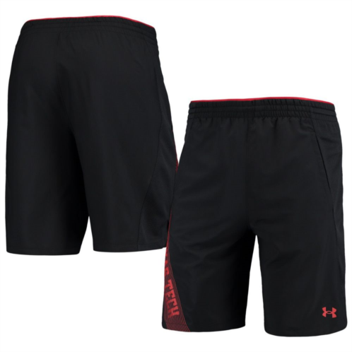 Mens Under Armour Black Texas Tech Red Raiders 2021 Sideline Woven Shorts