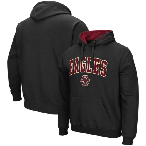 Mens Colosseum Black Boston College Eagles Arch and Logo Pullover Hoodie