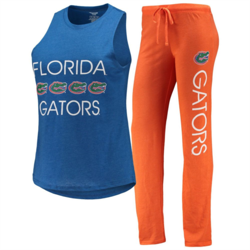 Unbranded Womens Concepts Sport Orange/Royal Florida Gators Tank Top & Pants Sleep Set