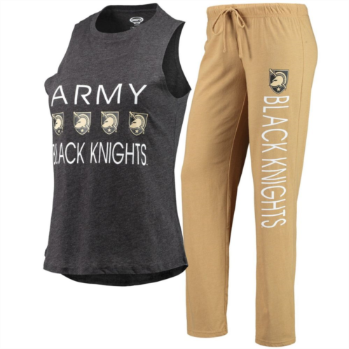 Unbranded Womens Concepts Sport Gold/Black Army Black Knights Tank Top & Pants Sleep Set
