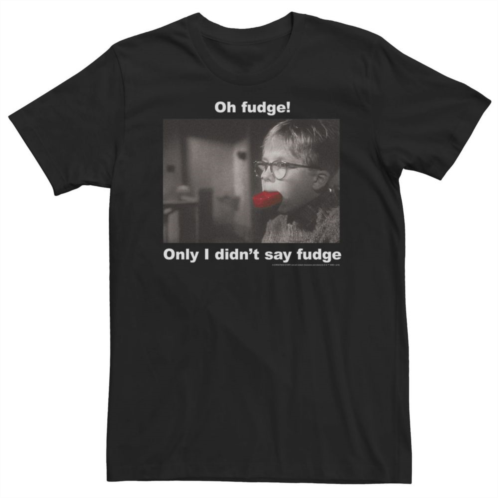 Licensed Character Big & Tall A Christmas Story Ralphie Oh Fudge! Movie Scene Tee