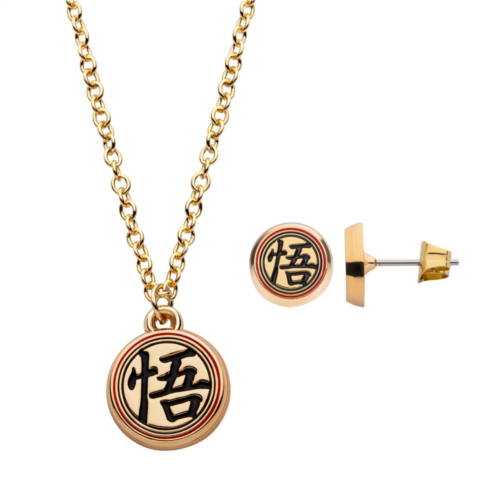Unbranded Dragon Ball Z Kanji Necklace & Earring Set