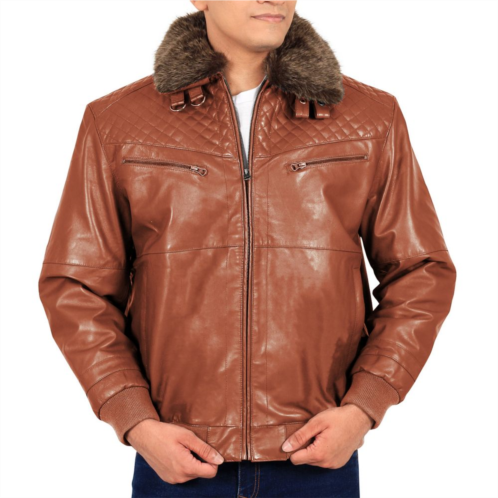 Big & Tall Franchise Club Leather Aviator Jacket