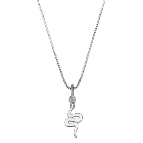 PRIMROSE Sterling Silver Snake Pendant Necklace