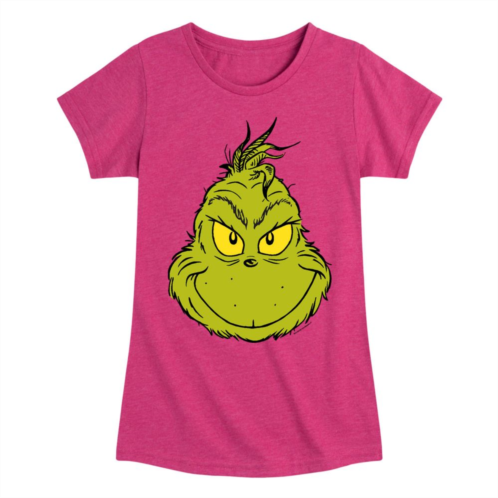 Licensed Character Girls 7-16 Grinch Face Graphic Tee