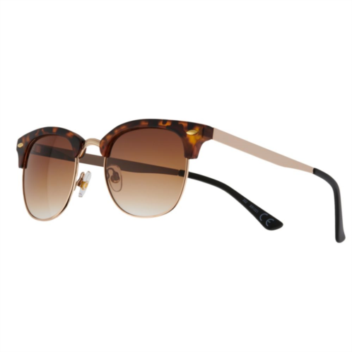 Womens Sonoma Goods For Life 50mm Round Clubmaster Sunglasses