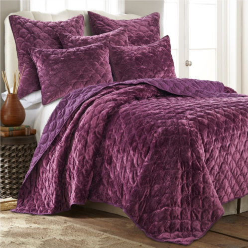 Levtex Home BH Ellora Plum Velvet Quilt or Sham