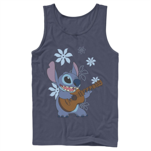 Licensed Character Mens Disney Lilo & Stitch Flowers Background Tank Top