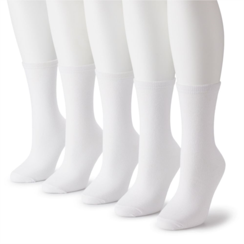 Womens Sonoma Goods For Life 5 Pack Plain Knit Crew Socks