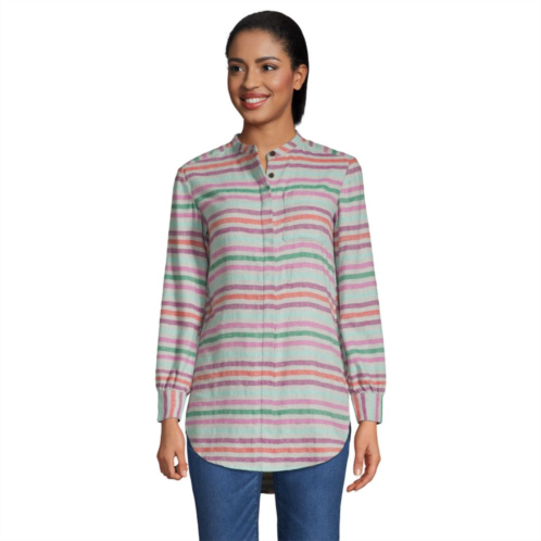 Womens Lands End Flannel A-Line Tunic Top