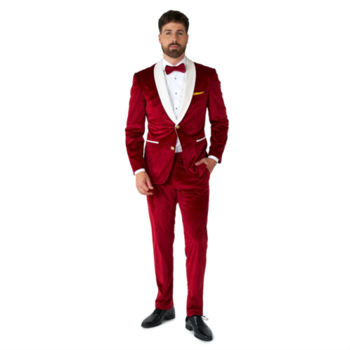 Mens OppoSuits Modern-Fit Velvet Vibes Classy Santa Christmas Novelty Suit Set