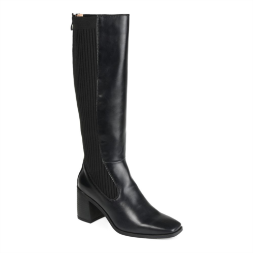 Journee Collection Winny Womens Stretch Knit Knee-High Boots