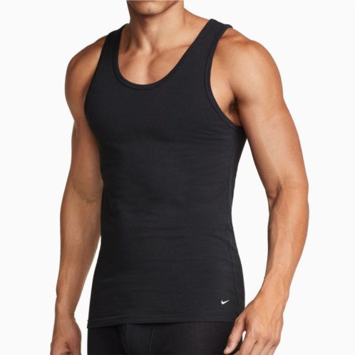 Mens Nike Dri-Fit Essential Cotton Stretch 2-Pack Tank Top Undershirts