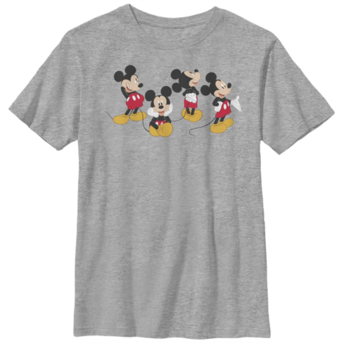 Licensed Character Disneys Mickey Mouse Boys 8-20 Poses Portrait Graphic Tee