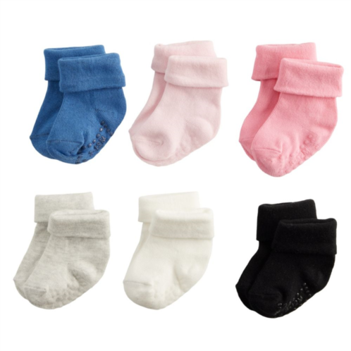 Baby / Toddler Girl Jumping Beans 6-Pack Foldover Cuff Solid Color Socks