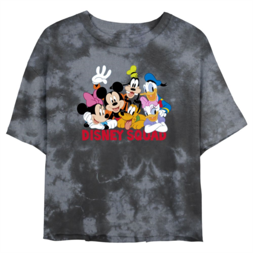 Juniors Disney Mickey Mouse & Friends Disney Squad Wash Crop Tee